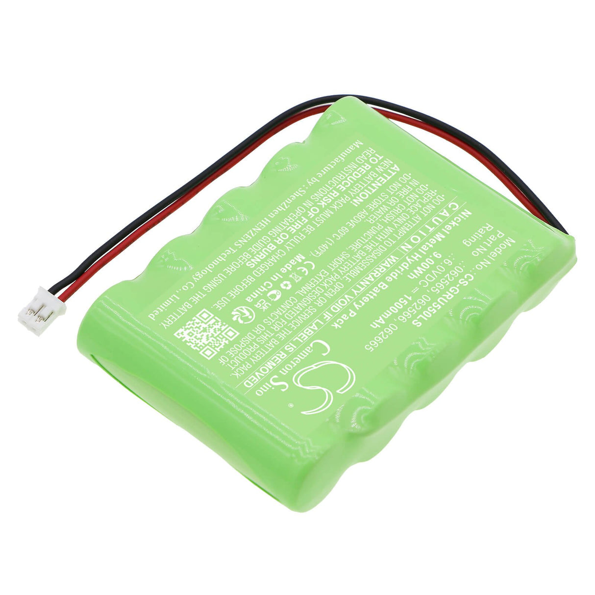 6.0V, Ni-MH, 1500mAh, batterie d'éclairage d'urgence compatible avec Legrand, 62565, Baes Addressable, Sati Connected, 9.00Wh Éclairage d'urgence Cameron Sino Technology Limited