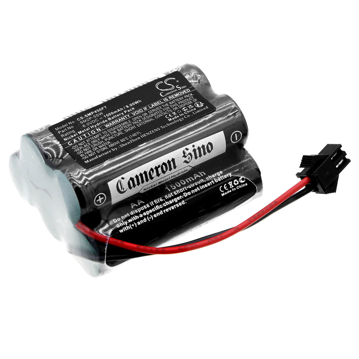 6.0V, Ni-MH, 1500mAh, Solar Battery battery fits Sunforce, Sm2p-5sw, 45 Motion Lights, 60 Motion Lights, 9Wh Solar Battery Cameron Sino Technology Limited