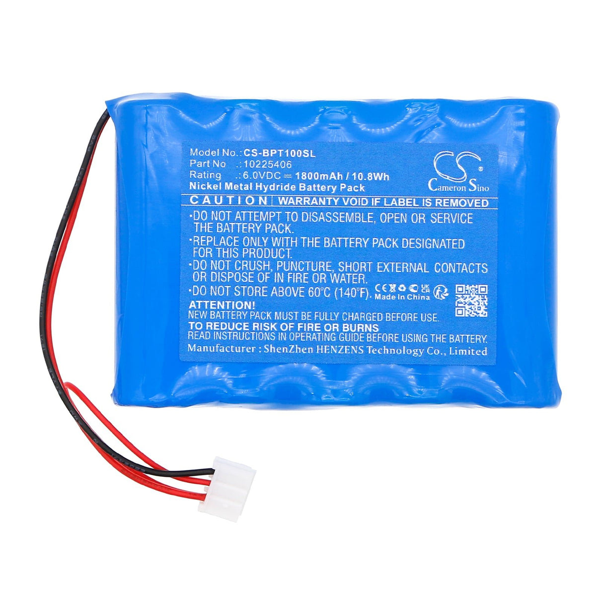6.0V, Ni-MH, 1800mAh, Équipement, Enquête, Batterie de test compatible avec Benning, Drucker Pt1, Drucker Pt2, 10.8Wh Équipement, Enquête, Test Cameron Sino Technology Limited