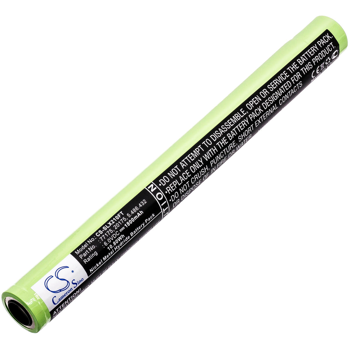6.0V, Ni-MH, 1800mAh, Flashlight battery fits Streamlight, 20175, Sl20x-led, Ultrastinger, 10.8Wh Flashlight Cameron Sino Technology Limited