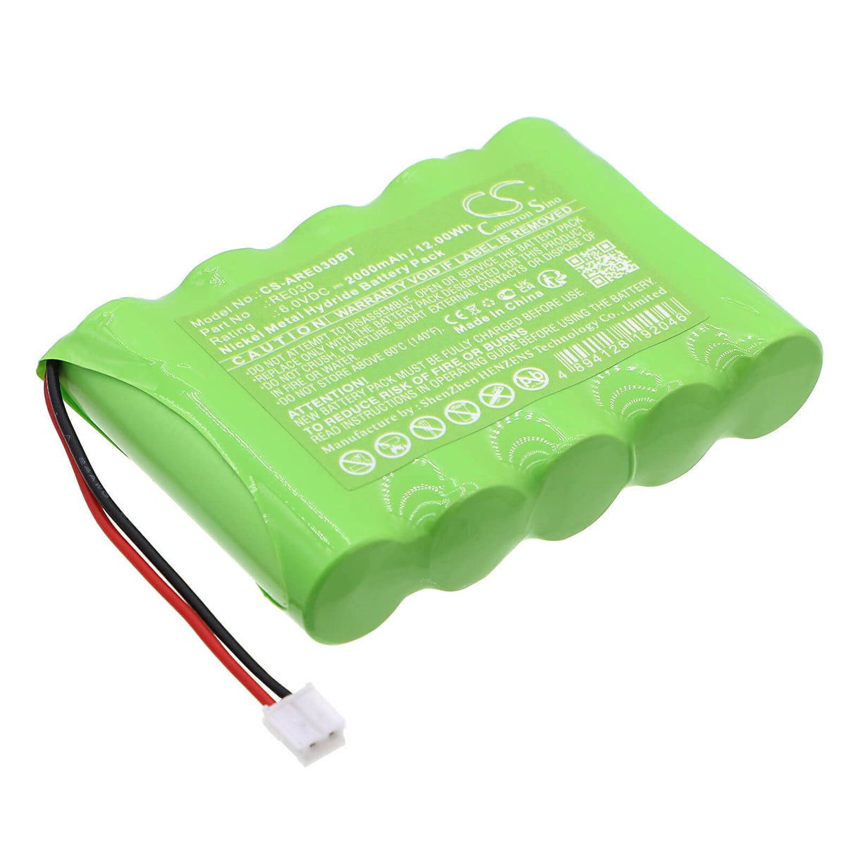 6.0v, Ni-mh, 2000mah, Alarm Battery Fits Alula, Repeater, Translator, 12.00wh Alarm System Cameron Sino Technology Limited