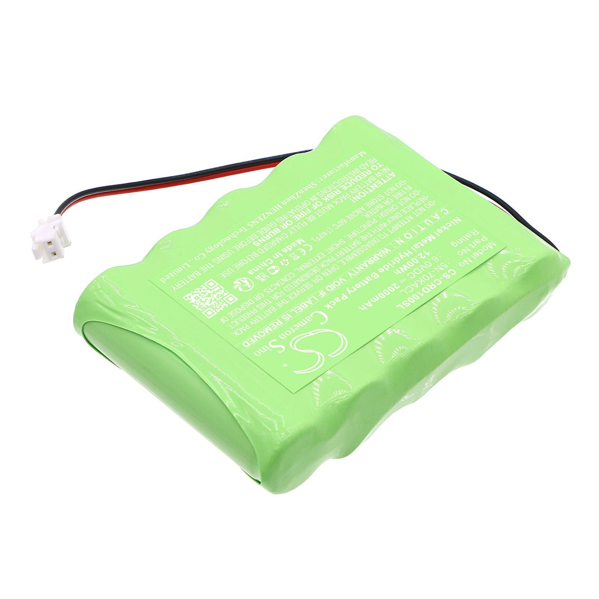6.0V, Ni-MH, 2000mAh, Batterie d'équipement compatible avec Cedar, Cd-100m, 12.00Wh Équipement, Enquête, Test Cameron Sino Technology Limited