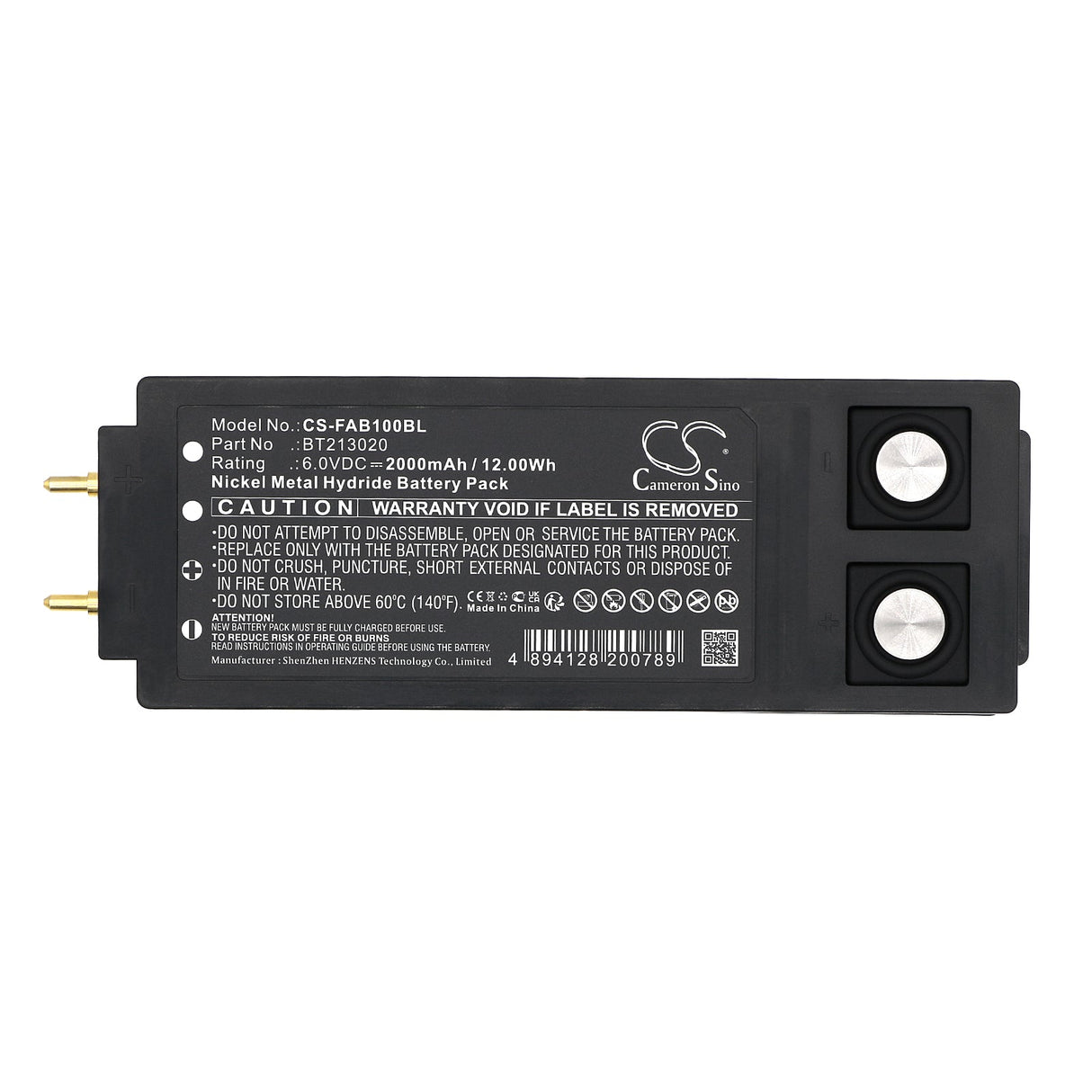 6.0V, Ni-MH, 2000mAh, Crane Remote Battery fits Hbc, Ttb 10, 12.00Wh Crane Remote Control Cameron Sino Technology Limited