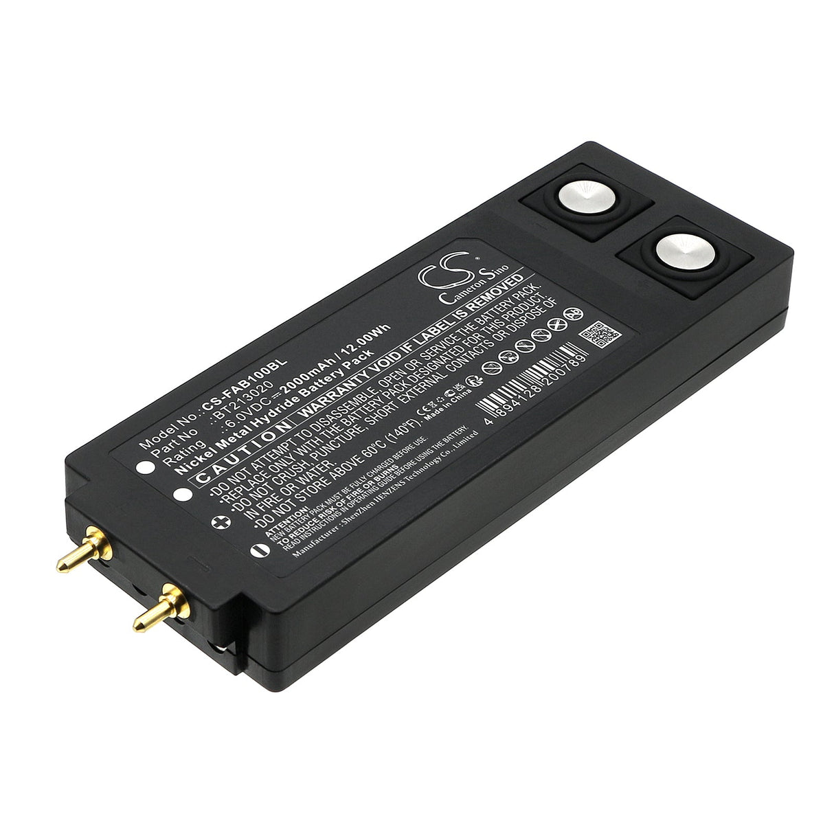 6.0V, Ni-MH, 2000mAh, Crane Remote Battery fits Hbc, Ttb 10, 12.00Wh Crane Remote Control Cameron Sino Technology Limited