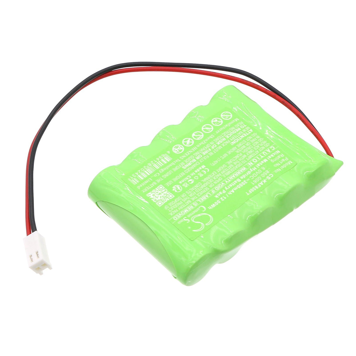 6.0V, Ni-MH, 2000mAh, Batterie d'éclairage de secours compatible avec Kaufel, 850.0061, 850.0061, 12.0Wh Éclairage de secours Cameron Sino Technology Limited