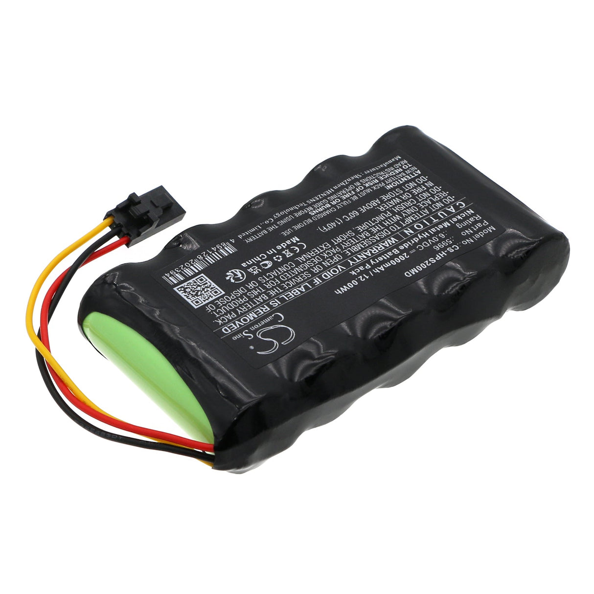6.0V, Ni-MH, 2000mAh, Medical battery fits Healthdyne, 5996, Smart 2 Monitor, 12.00Wh Medical Cameron Sino Technology Limited (Medical)