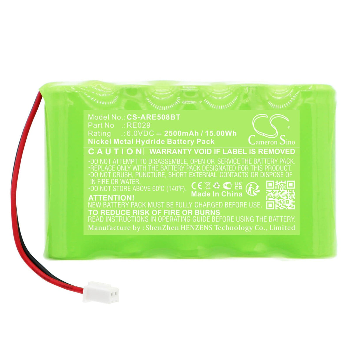 6.0v, Ni-mh, 2500mah, Alarm Battery Fits Alula, Connect+ Control Panel, Re508x, 15.00wh Alarm System Cameron Sino Technology Limited