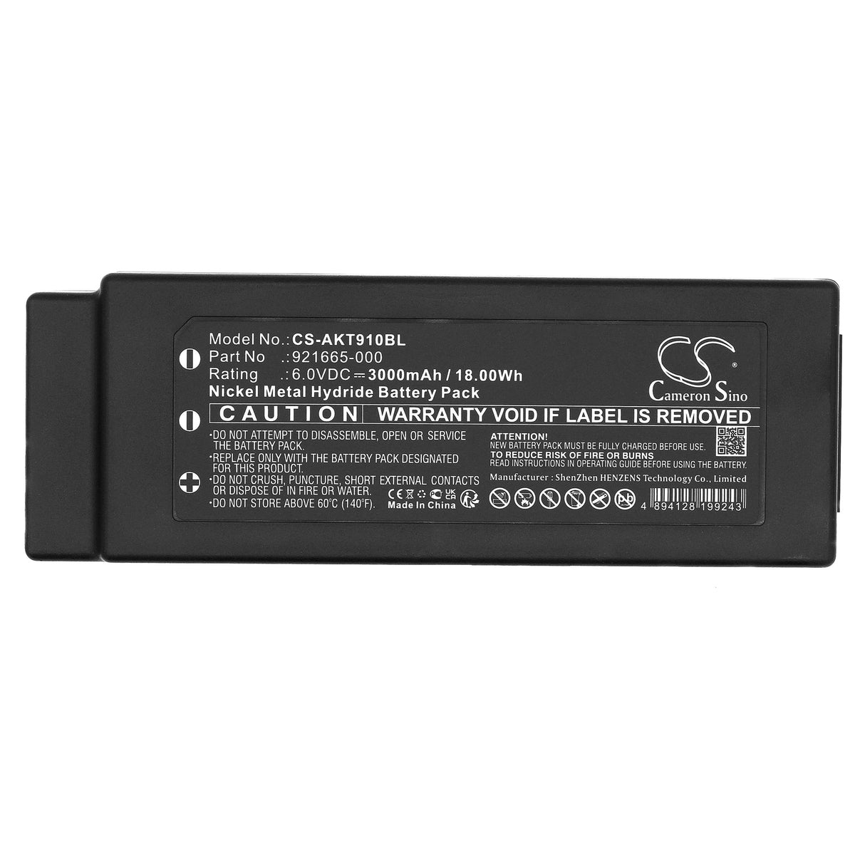 6.0V, Ni-MH, 3000mAh, Crane Remote Battery fits Akerstroms, 300j, 300j Transmitters, 18.00Wh Crane Remote Control Cameron Sino Technology Limited