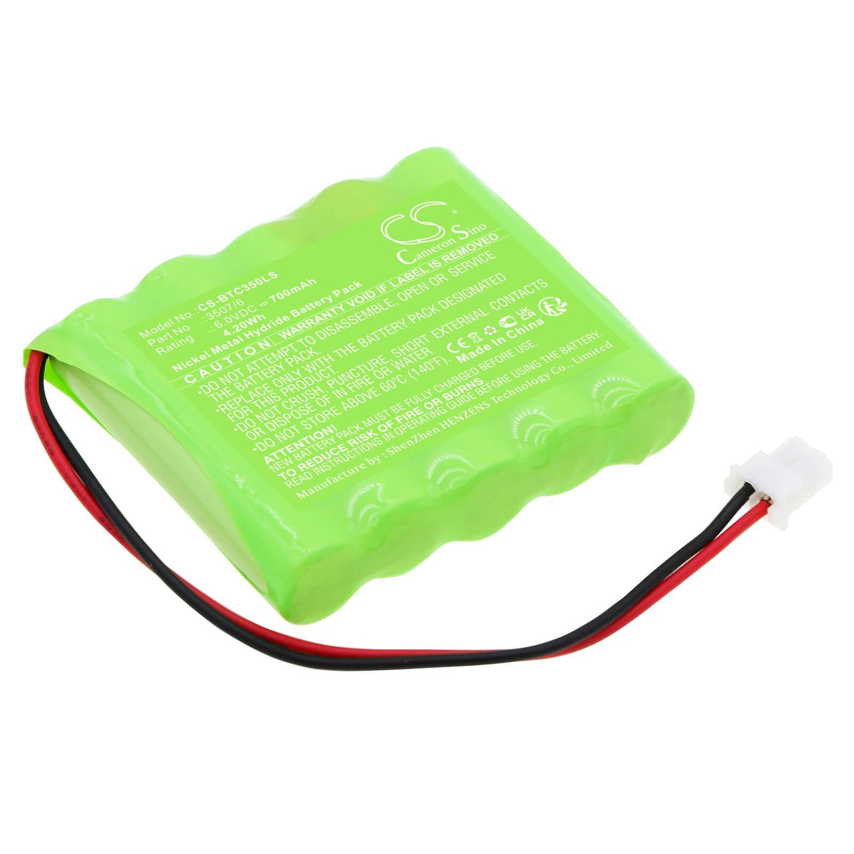 6.0v, Ni-mh, 700mah, Alarm Battery Fits Bticino, 3486, 3507/6, 4.20wh Alarm System Cameron Sino Technology Limited