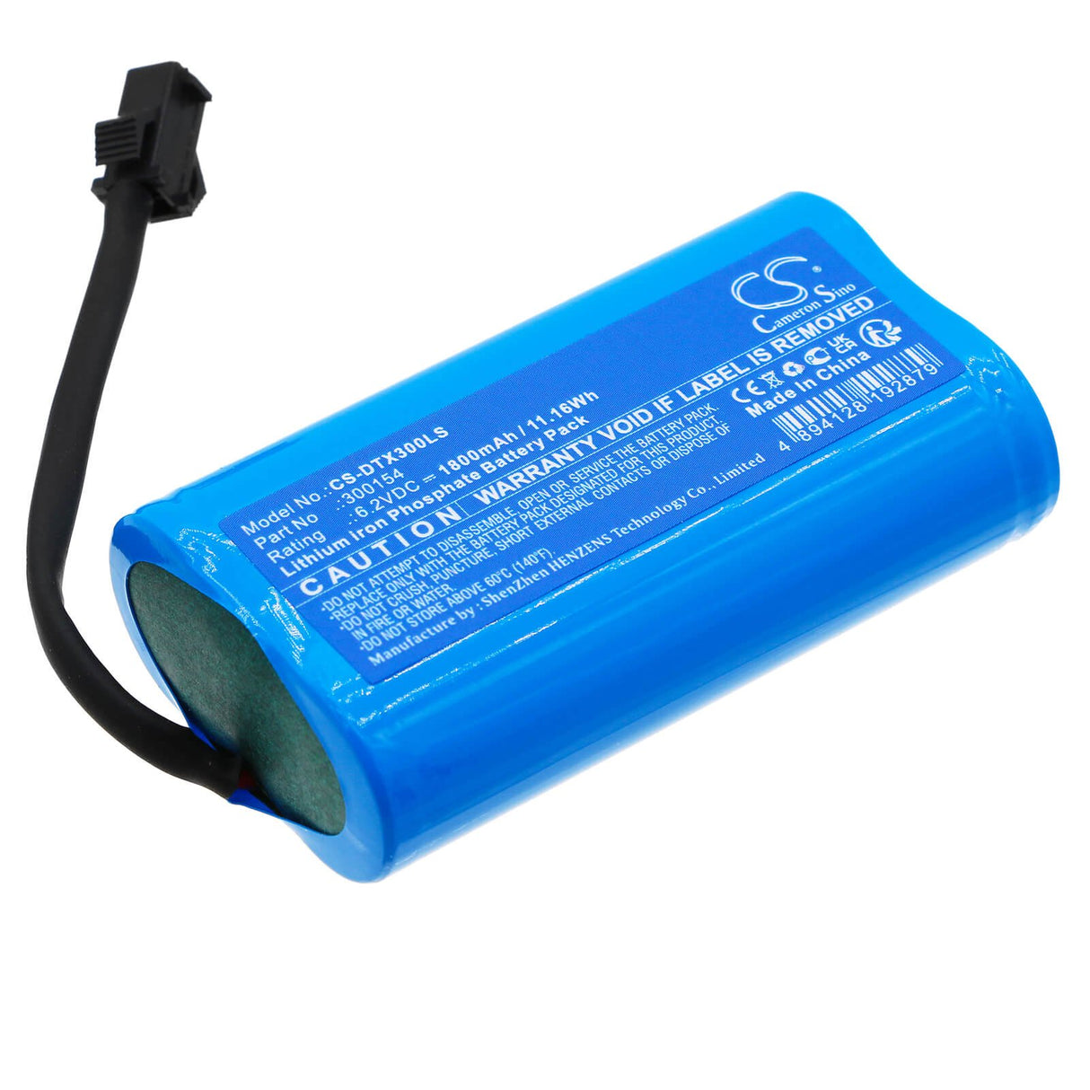 6.2V, LiFePO4, 1800mAh, Batterie d'éclairage de secours compatible avec Dotlux, 300154, Exittop 3679-1 3h, 11.16Wh Éclairage de secours Cameron Sino Technology Limited