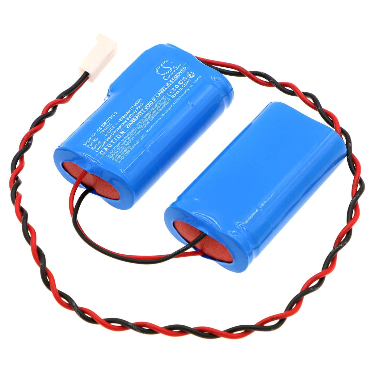 6.4V, LiFePO4, 1200mAh, Emergency Lighting battery fits Dual-lite, 784h75, Evcugwd4, Evcurwd4, 7.68Wh Emergency Lighting Cameron Sino Technology Limited