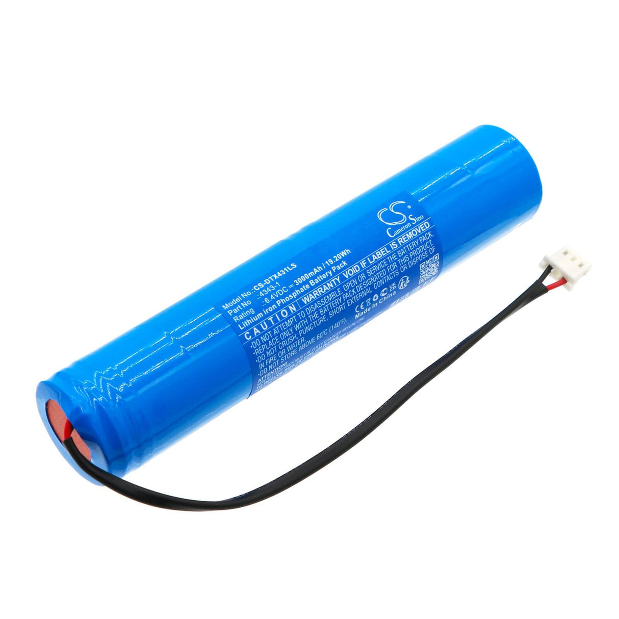 6.4V, LiFePO4, 3000mAh, Batterie d'éclairage de secours compatible avec Dotlux, 892289, kit batterie d'urgence, 19.20Wh Éclairage de secours Cameron Sino Technology Limited