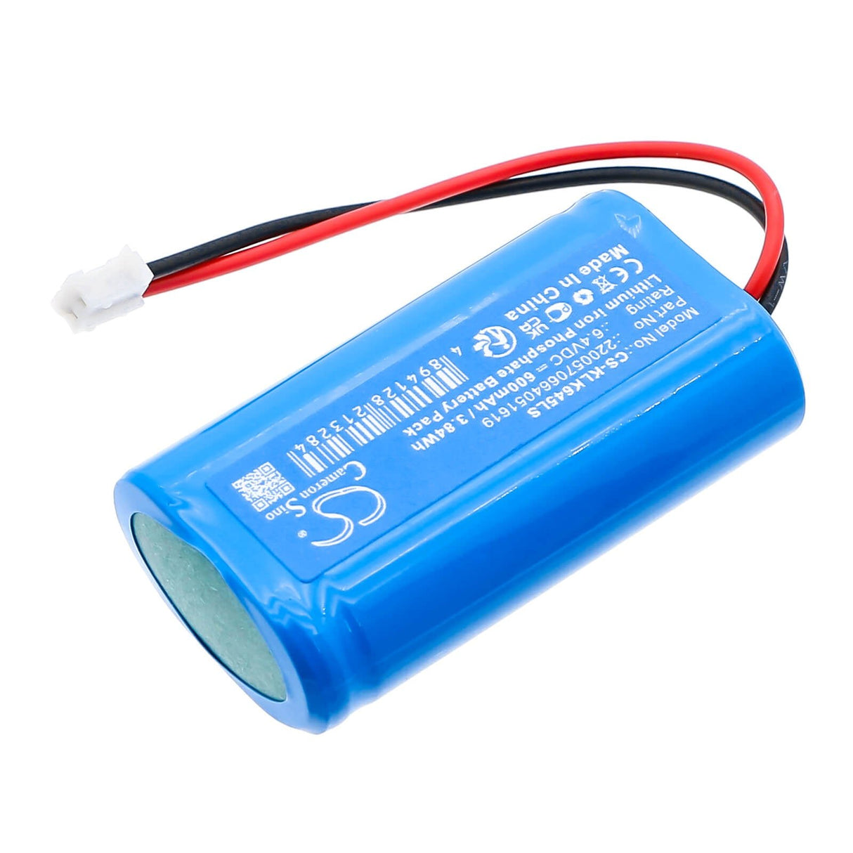 6.4V, LiFePO4, 600mAh, batterie d'éclairage d'urgence compatible avec Kanlux, 2.20057066405161E15, 5902052509928, 3.84Wh Éclairage d'urgence Cameron Sino Technology Limited