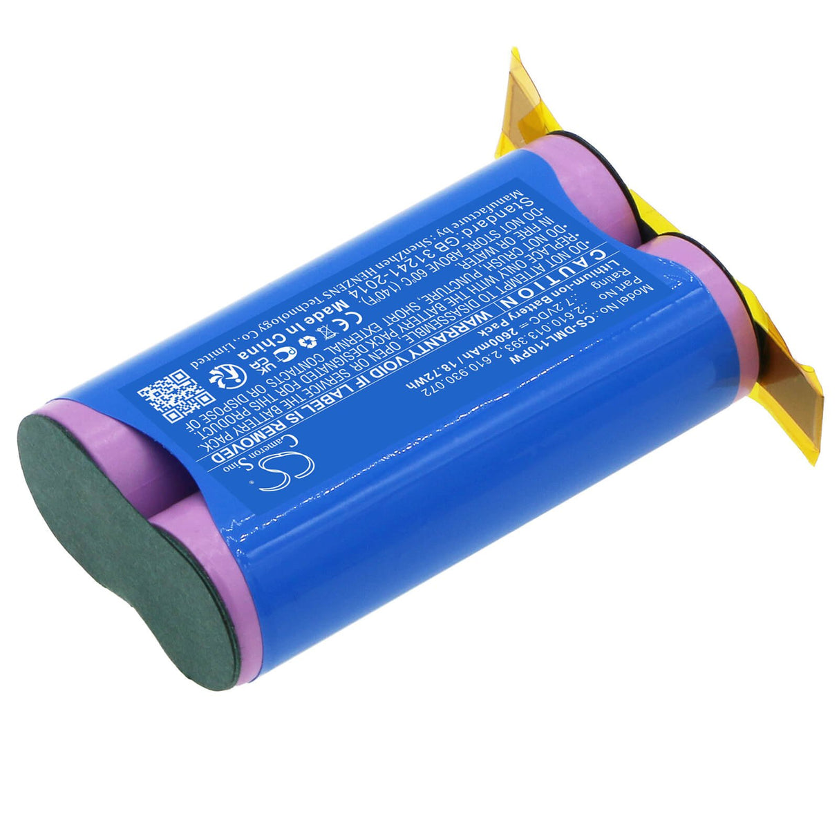 7,2v, Li-ion, 2600mah, Batterie pour outils électriques compatible avec Dremel, 1100-25, 1100li, 18,72wh Outils électriques Cameron Sino Technology Limited (Outils électriques)