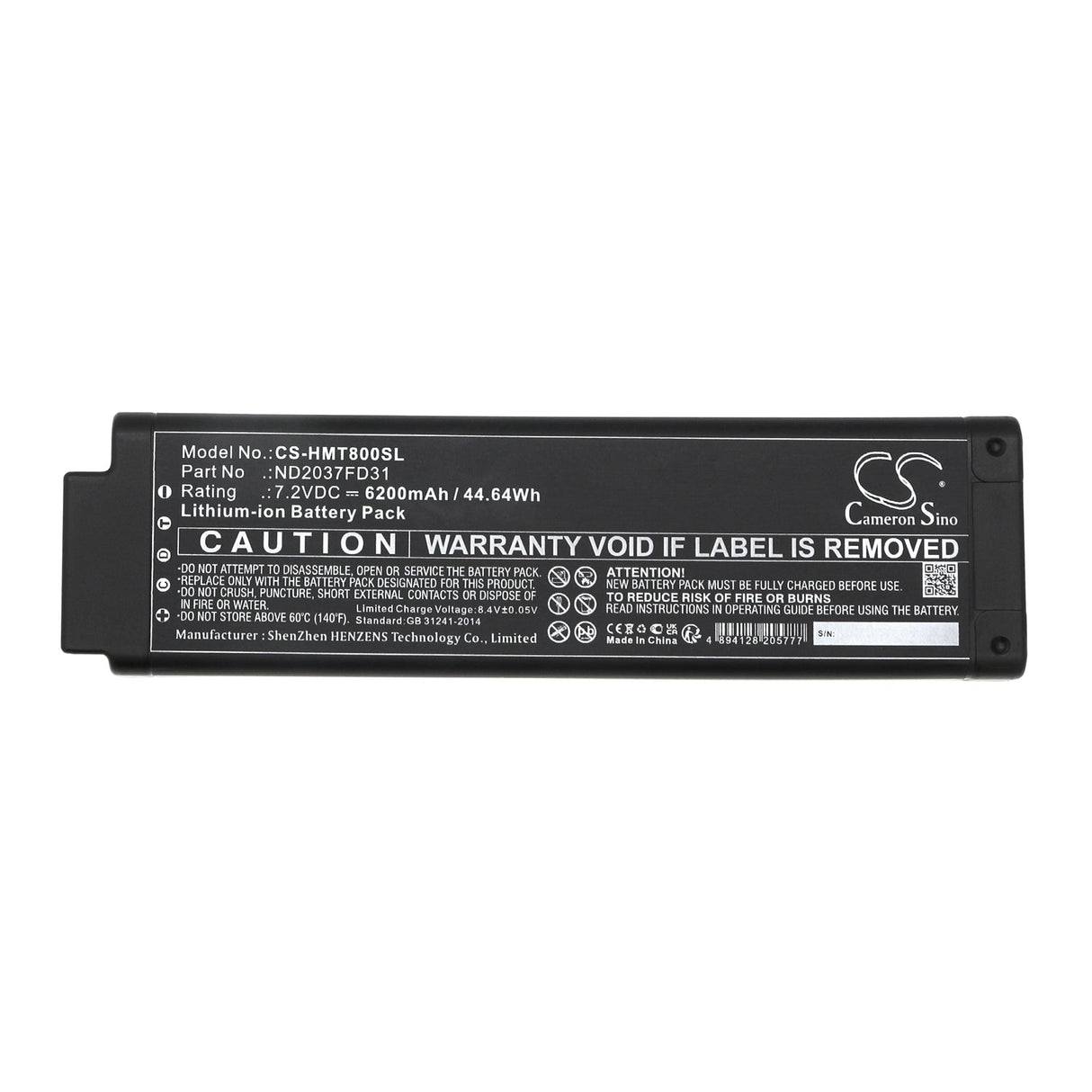 7.2V, Li-ion, 6200mAh Equipment, Survey, Test Battery fits Hitachi, X-met8000 Experte, X-met8000 Optimal, 44.64Wh Equipment, Survey, Test Cameron Sino Technology Limited