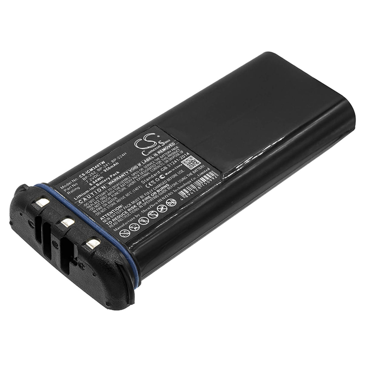 7.2V, Li-ion, 950mAh, Two-Way Radio battery fits Icom, Bp-224h, Ic-gm1600, Ic-gm1600e, 6.84Wh Two-Way Radio Cameron Sino Technology Limited