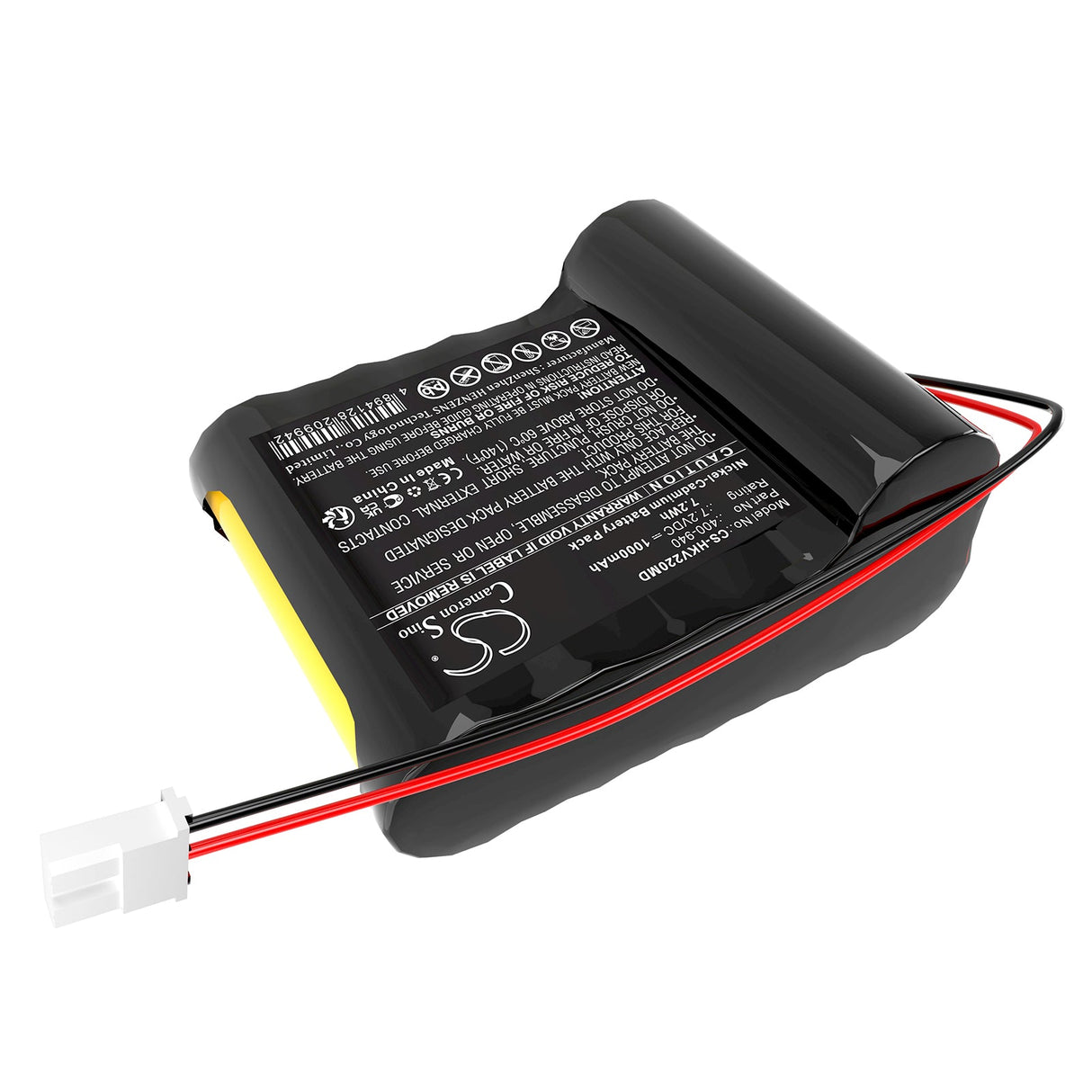 7,2V, Ni-CD, 1000mAh, Batterie médicale compatible avec Heska, Pompe Iv 2.2 Vétérinaire, Pompe à perfusion vétérinaire Iv 2.2, 7,2Wh Médical Cameron Sino Technology Limited (Médical)