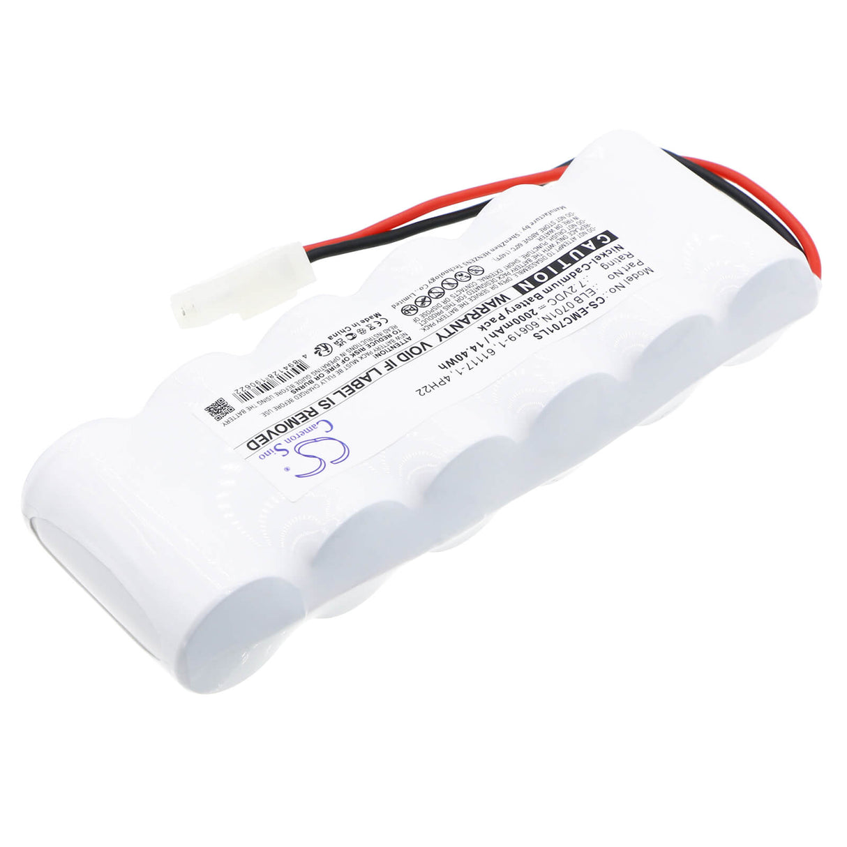 7.2V, Ni-CD, 2000mAh, batterie d'éclairage de secours compatible avec Lithonia, 4ph22, Lv S W R 120/277 Eln Um, 14.40Wh Éclairage de secours Cameron Sino Technology Limited