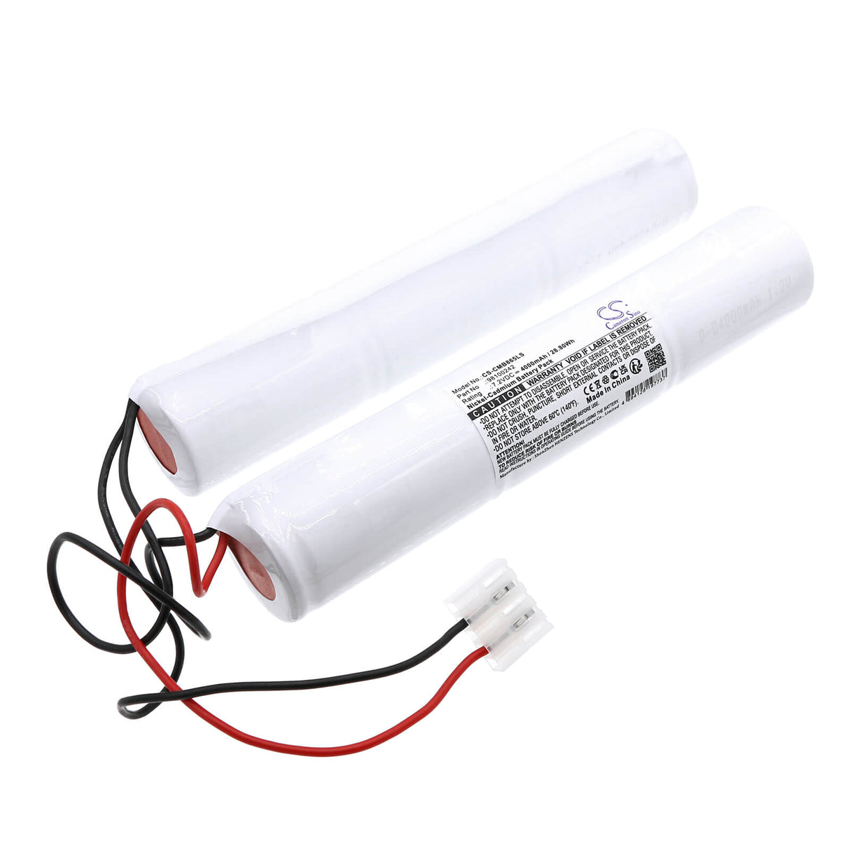 7.2V, Ni-CD, 4000mAh, Batterie d'éclairage de secours compatible avec Candelux, 98100242, M-ba 8-65.3, 28.80Wh Éclairage de secours Cameron Sino Technology Limited