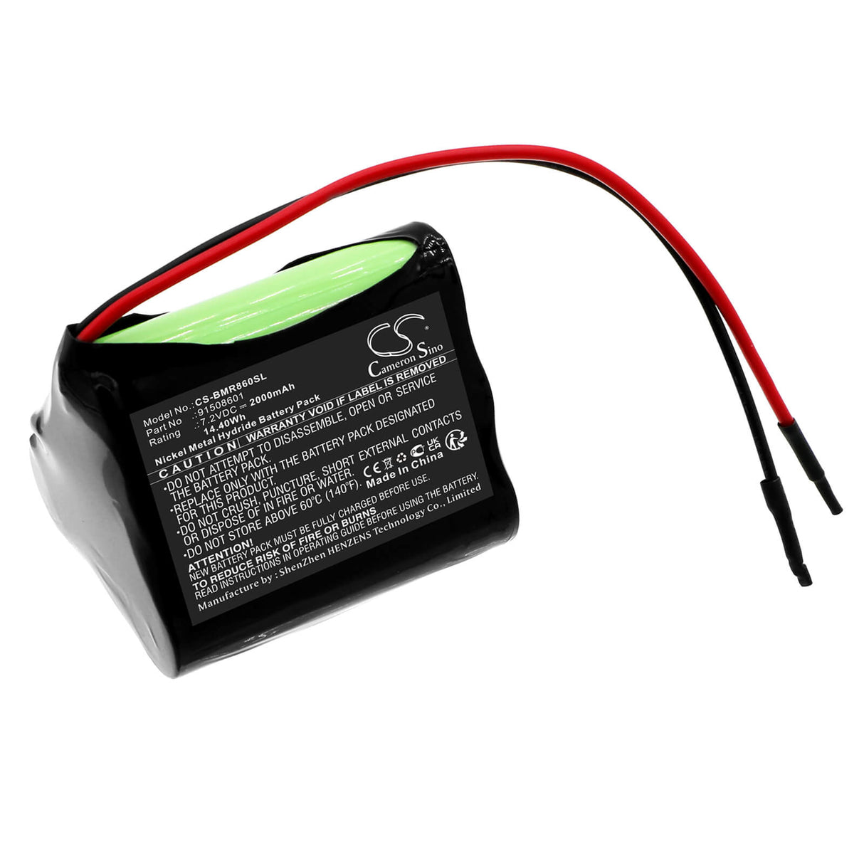 7.2V, Ni-MH, 2000mAh, Batterie d'équipement convient à Bamo, 91508601, IER MUDline TGS, 14.4Wh Équipement, Enquête, Test Cameron Sino Technology Limited