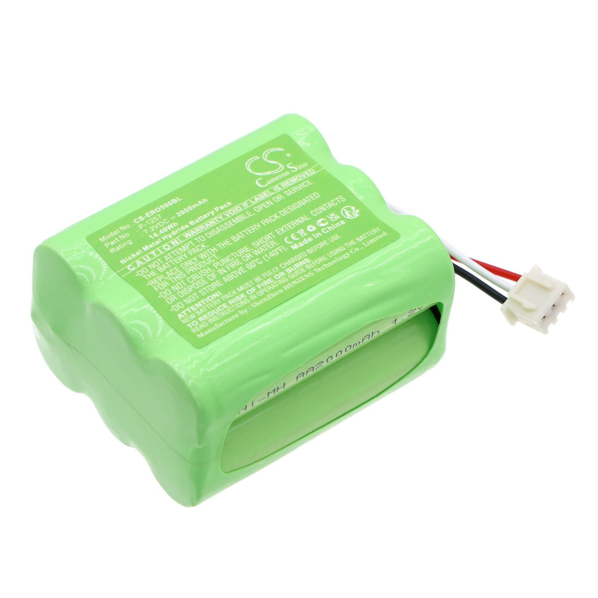 7.2v, Ni-MH, 2000mAh, Batterie de caisse enregistreuse compatible avec Euro-500, Handy Cache Register, 14.40Wh Caisse enregistreuse Cameron Sino Technology Limited