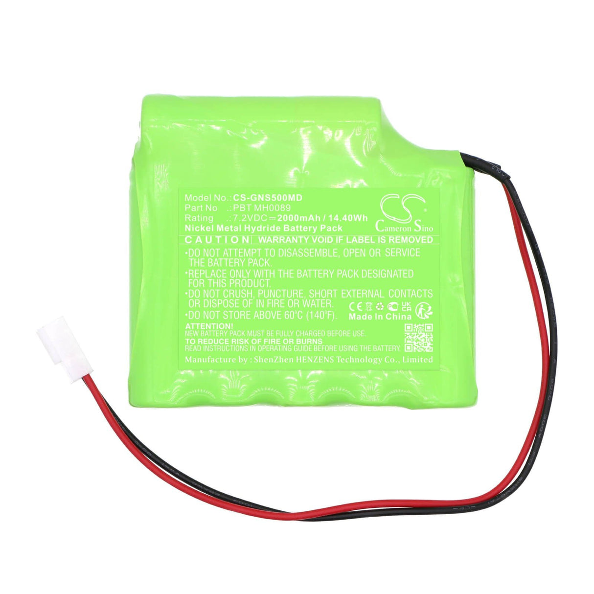 7,2V, Ni-MH, 2000mAh, Batterie médicale compatible avec Globus, G0699, 3000 Aktivieren, 500 Aktivieren, 14,40Wh Medical Cameron Sino Technology Limited (Médical)