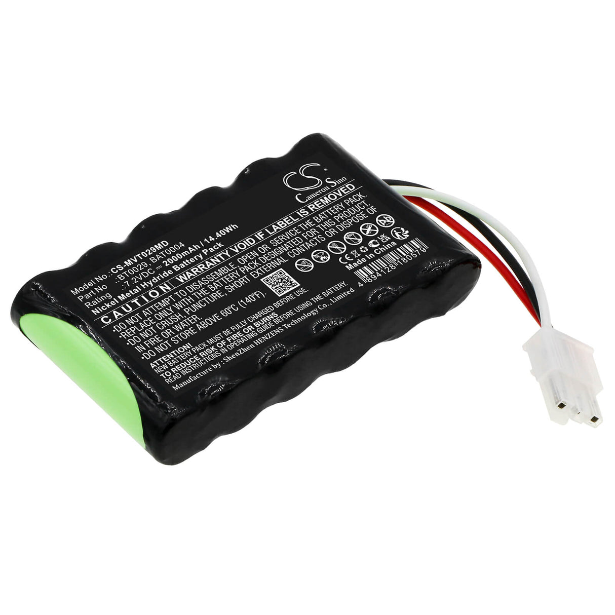 7,2V, Ni-MH, 2000mAh, Batterie médicale compatible avec Imex, 6196, Apm/apm2, Nicolet Vascular, 14,40Wh Cameron Sino Technology Limited (Médical)