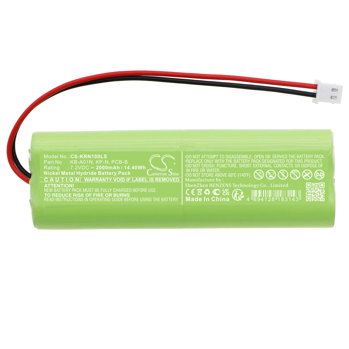 7.2v, Ni-mh, 2000mah, Alarm Battery Fits Kern, Cds, Cke, 14.40wh Alarm System Cameron Sino Technology Limited