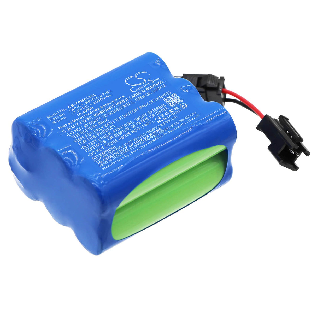 7,2V, Ni-MH, 2000mAh, batterie numérique DAB s'adapte à Teac, Tivoli Audio, Bp-r1, R1, R-1, 14,4Wh DAB Digital Cameron Sino Technology Limited