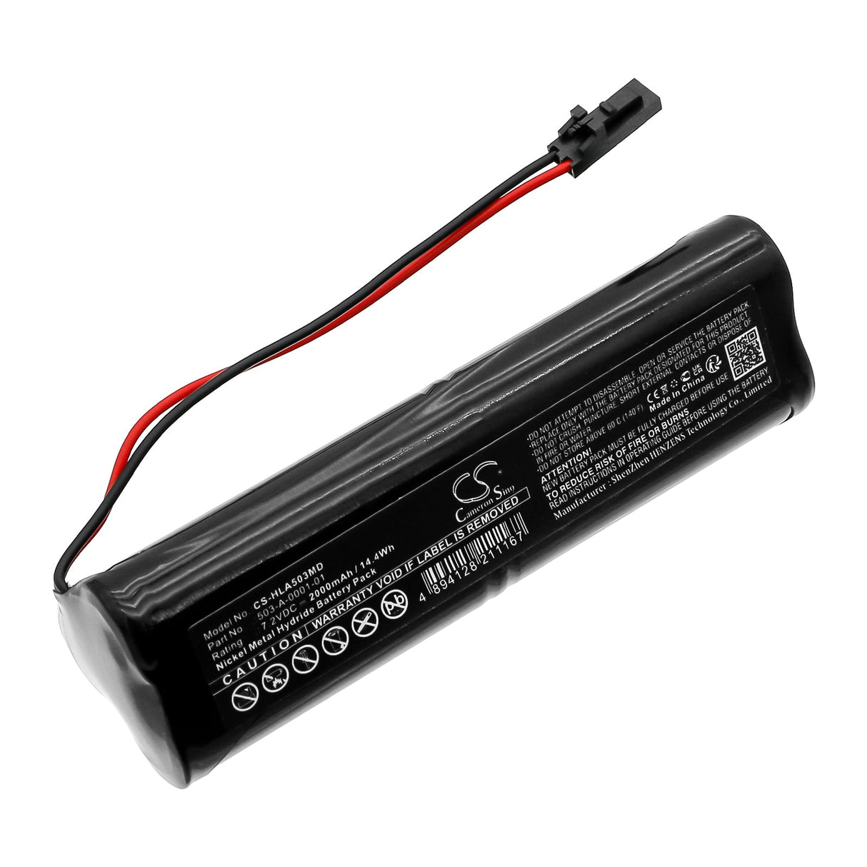 7.2V, Ni-MH, 2000mAh, Batterie médicale compatible avec Hill-rom, Active Care Dtv, 14.4Wh Medical Cameron Sino Technology Limited (Médical)