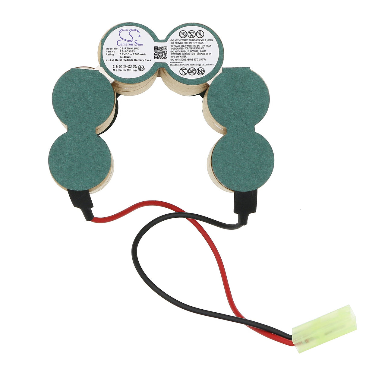 7.2v, Ni-mh, 2000mah, Vacuum Battery Fits Rowenta Ac912501, Cleanette Air Force, 14.40wh Vacuum Cameron Sino Technology Limited