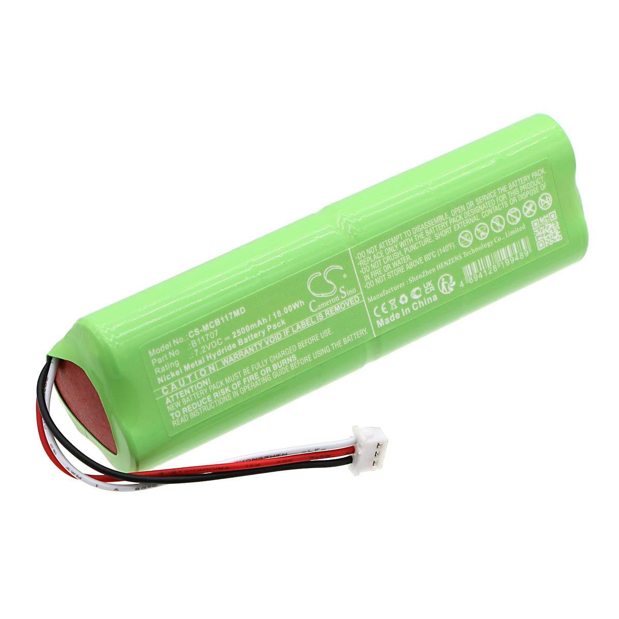 7.2V, Ni-MH, 2500mAh, Batterie médicale compatible avec le système de compression médicale, B11707, Activecare + S.f.t, 18.00Wh Médical Cameron Sino Technology Limited (Médical)