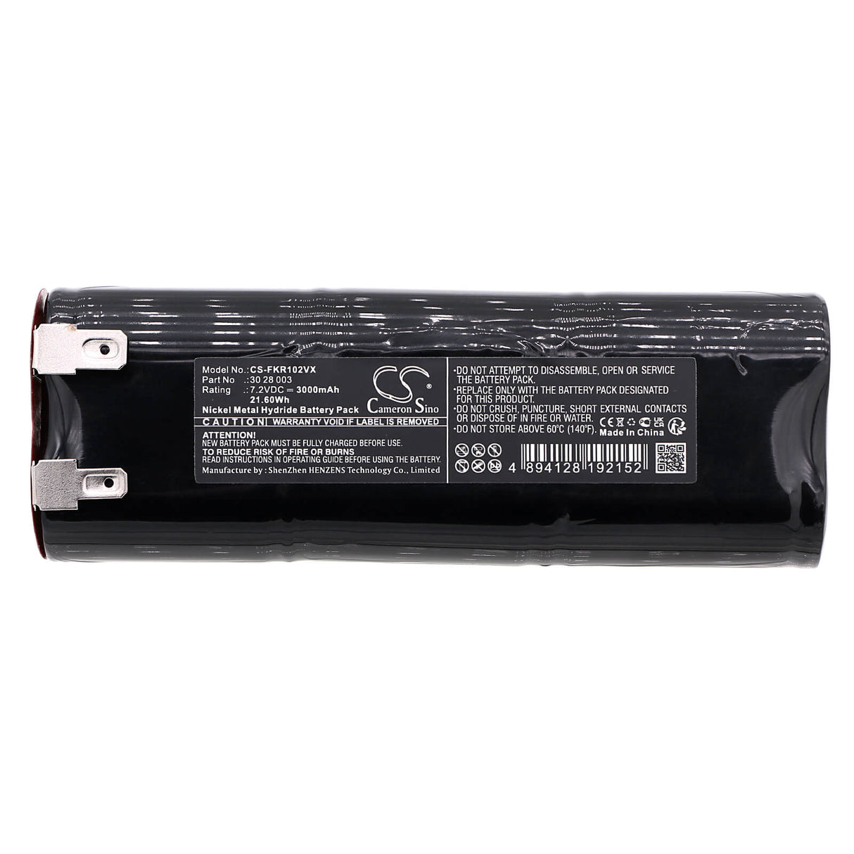 7.2V, Ni-MH, 3000mAh, Vacuum battery fits Fakir, Ic 1022, Ic1022, 21.60Wh Vacuum Cameron Sino Technology Limited