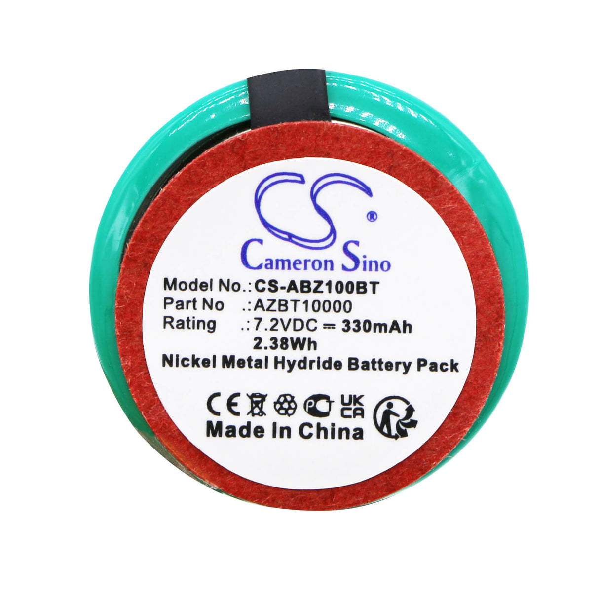7.2v, Ni-mh, 330mah, Alarm Battery Fits Abus, Azsg10000, Azsg10001, 2.38wh Alarm System Cameron Sino Technology Limited