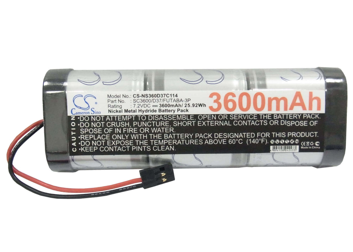 7.2V, Ni-MH, 3600mAh, Batterie de voiture compatible avec Rc, Cs-ns360d37c114, Cs-ns360d37c114, 25.92Wh Voitures Cameron Sino Technology Limited (Suspendu)