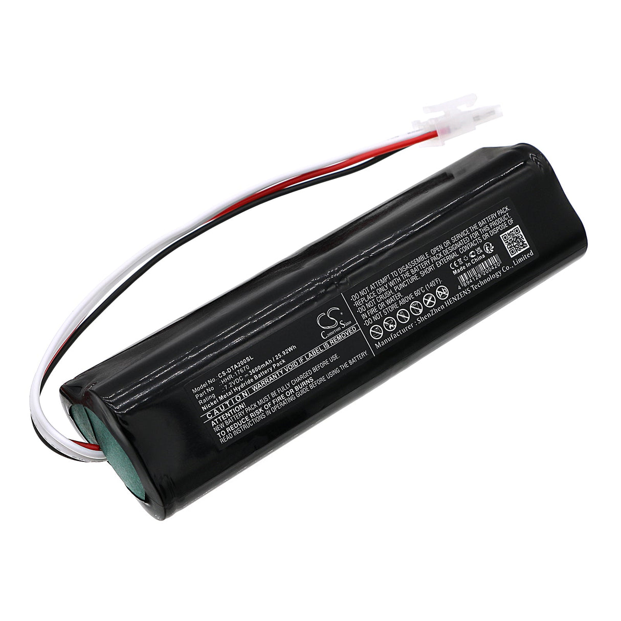 7.2V, Ni-MH, 3600mAh, Batterie d'équipement compatible avec Defelsko, Ata20, Positest At-a, 25.92Wh Équipement, Enquête, Test Cameron Sino Technology Limited