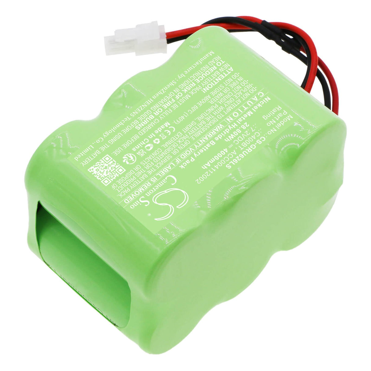 7.2V, Ni-MH, 4000mAh, Batterie d'éclairage d'urgence compatible avec Legrand, Acc004112002, 62632, 660975, 28.80Wh Éclairage d'urgence Cameron Sino Technology Limited