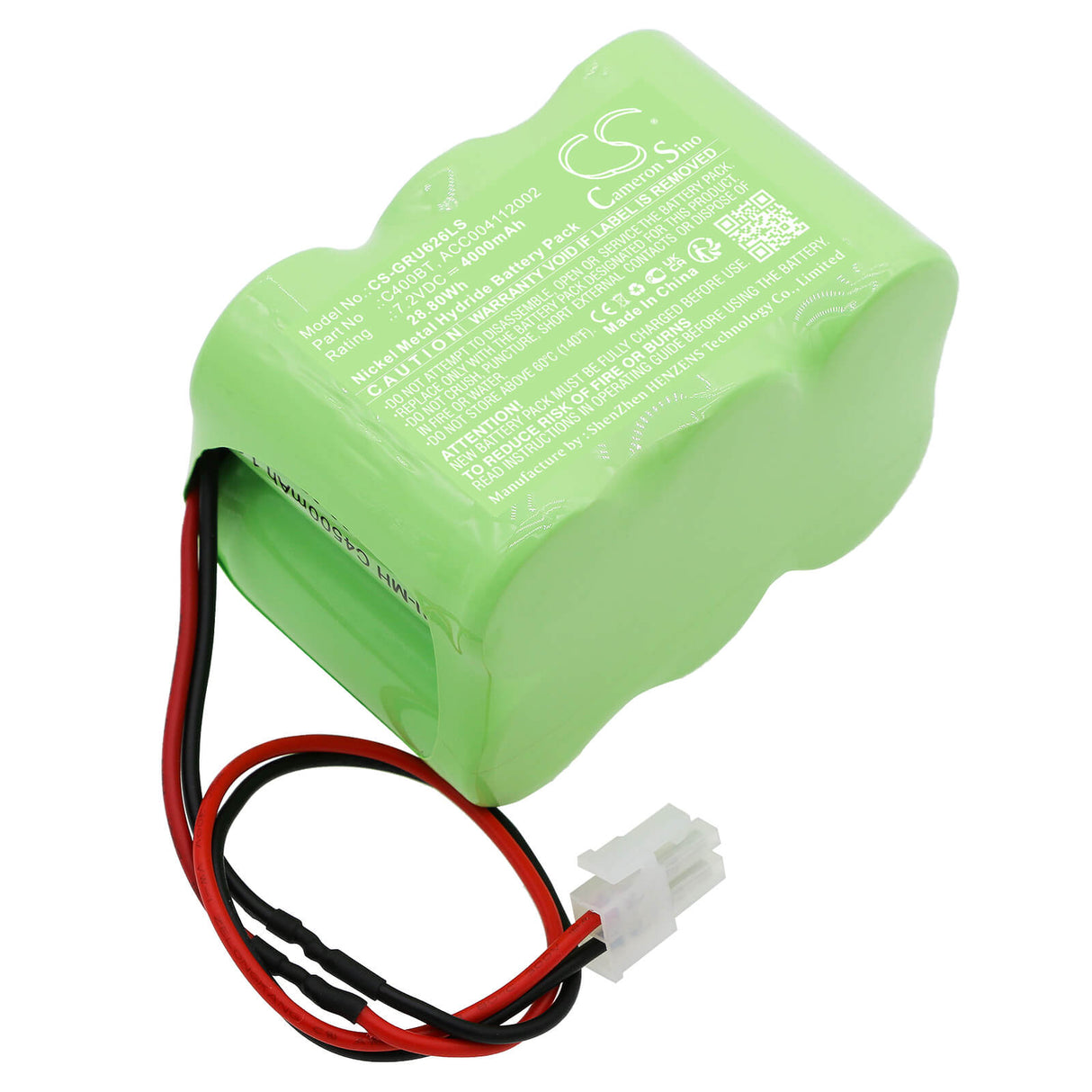 7.2V, Ni-MH, 4000mAh, Batterie d'éclairage d'urgence compatible avec Legrand, Acc004112002, 62632, 660975, 28.80Wh Éclairage d'urgence Cameron Sino Technology Limited
