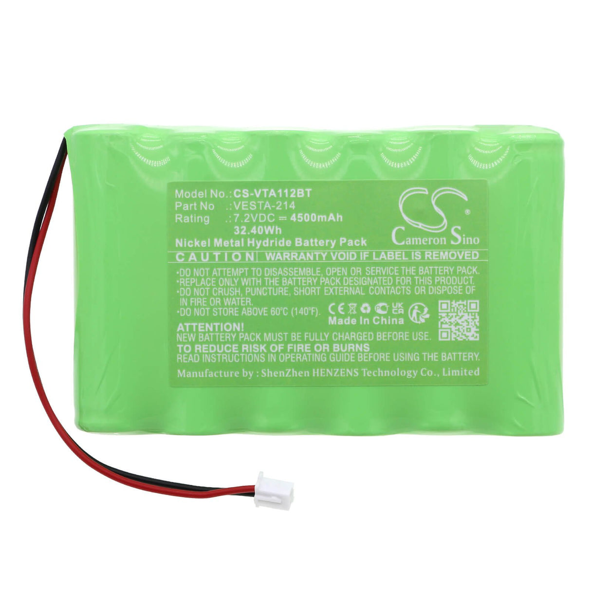 7.2v, Ni-mh, 4500mah, Alarm Battery Fits Vesta, Hybrid Power Plants, Vesta-111-nimh, 32.40wh Alarm System Cameron Sino Technology Limited