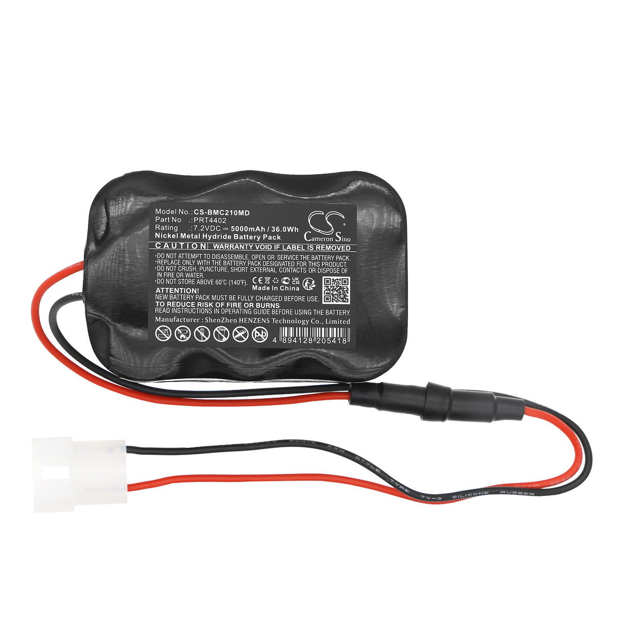 7.2V, Ni-MH, 5000mAh, Medical battery fits Biomedical, 5960, Crossvent 2i, Crossvent 3, 36.00Wh Medical Cameron Sino Technology Limited (Medical)