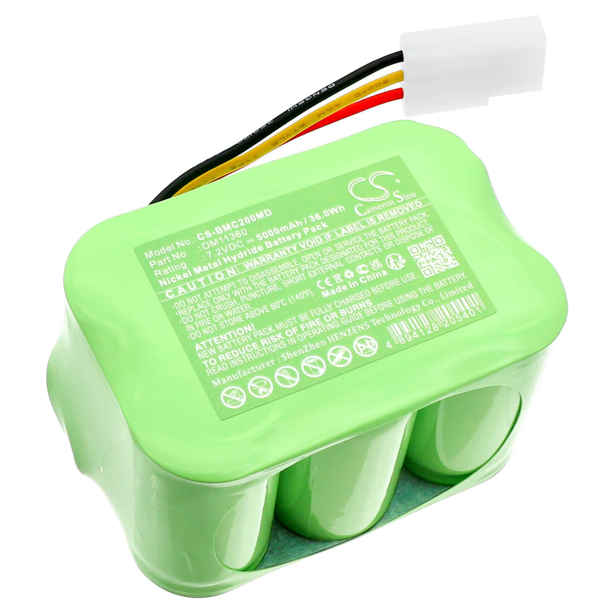 7.2V, Ni-MH, 5000mAh, Medical battery fits Biomedical, 110587, Crossvent 2i, Crossvent 2i+, 36.00Wh Medical Cameron Sino Technology Limited (Medical)