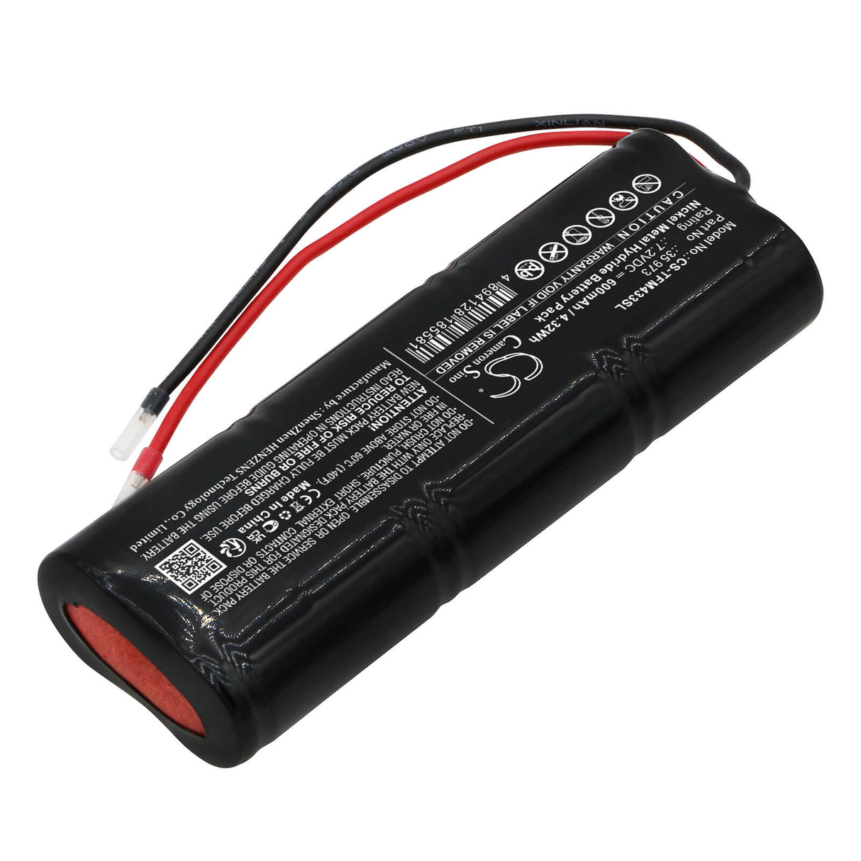7.2V, Ni-MH, 600mAh, batterie d'éclairage de secours compatible avec Telenot, 35 973, 35 973, 6/n-270aa, 4.32Wh Éclairage de secours Cameron Sino Technology Limited