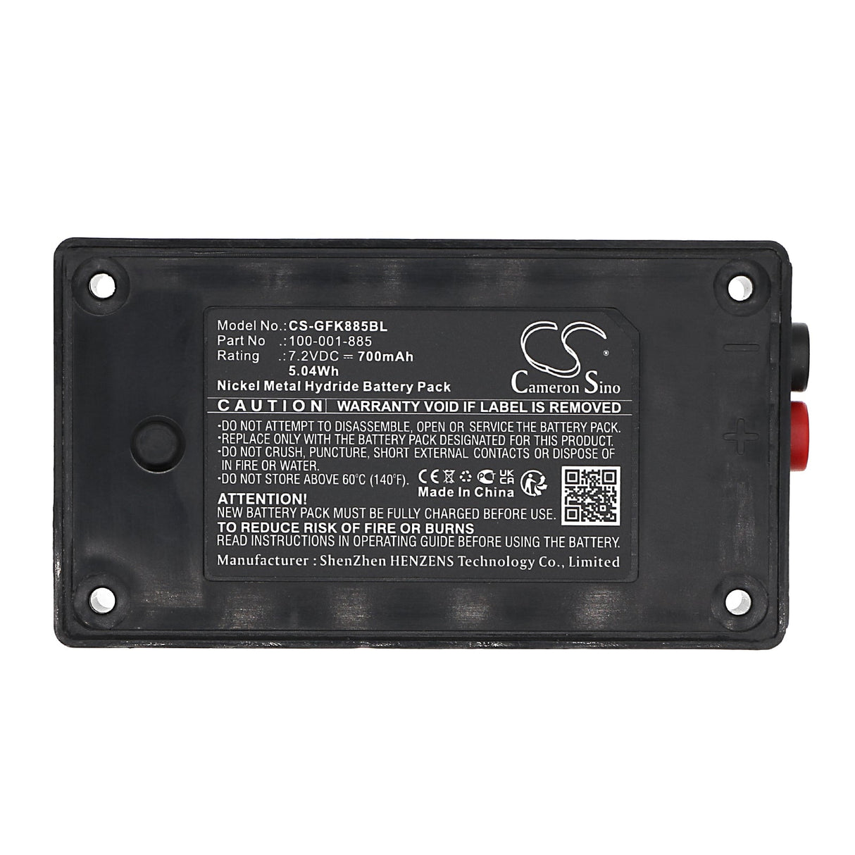 7.2V, Ni-MH, 700mAh, Crane Remote Battery fits Gross Funk, Ego, 5.04Wh Crane Remote Control Cameron Sino Technology Limited