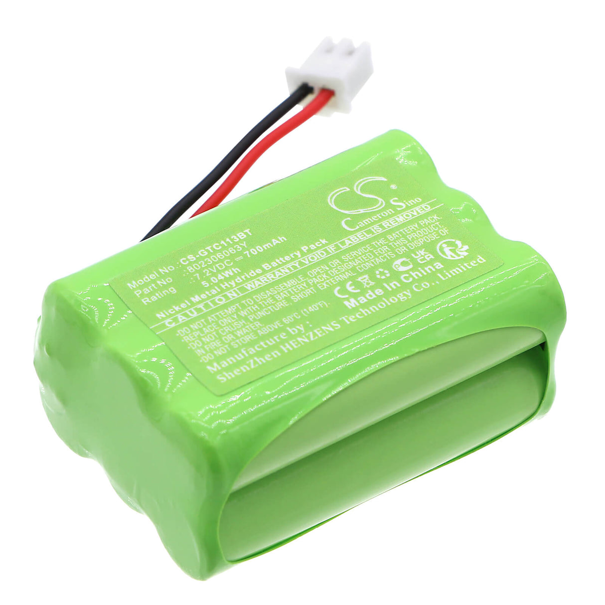 7.2v, Ni-mh, 700mah, Alarm Battery Fits Guardsman, Ctc-1132, Ctc-1142, 5.04wh Alarm System Cameron Sino Technology Limited