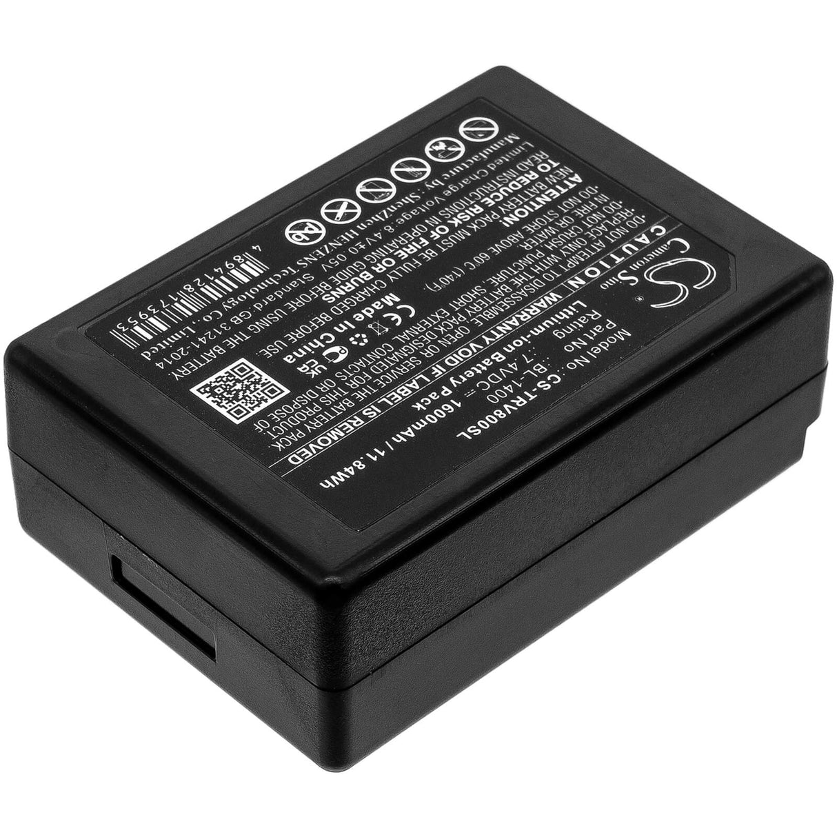 7.4V, Li-ion, 1600mAh, Batterie d'équipement compatible avec Hi-target, Bl-1400, V10RTK, V8, 11.84Wh Équipement, Enquête, Test Cameron Sino Technology Limited