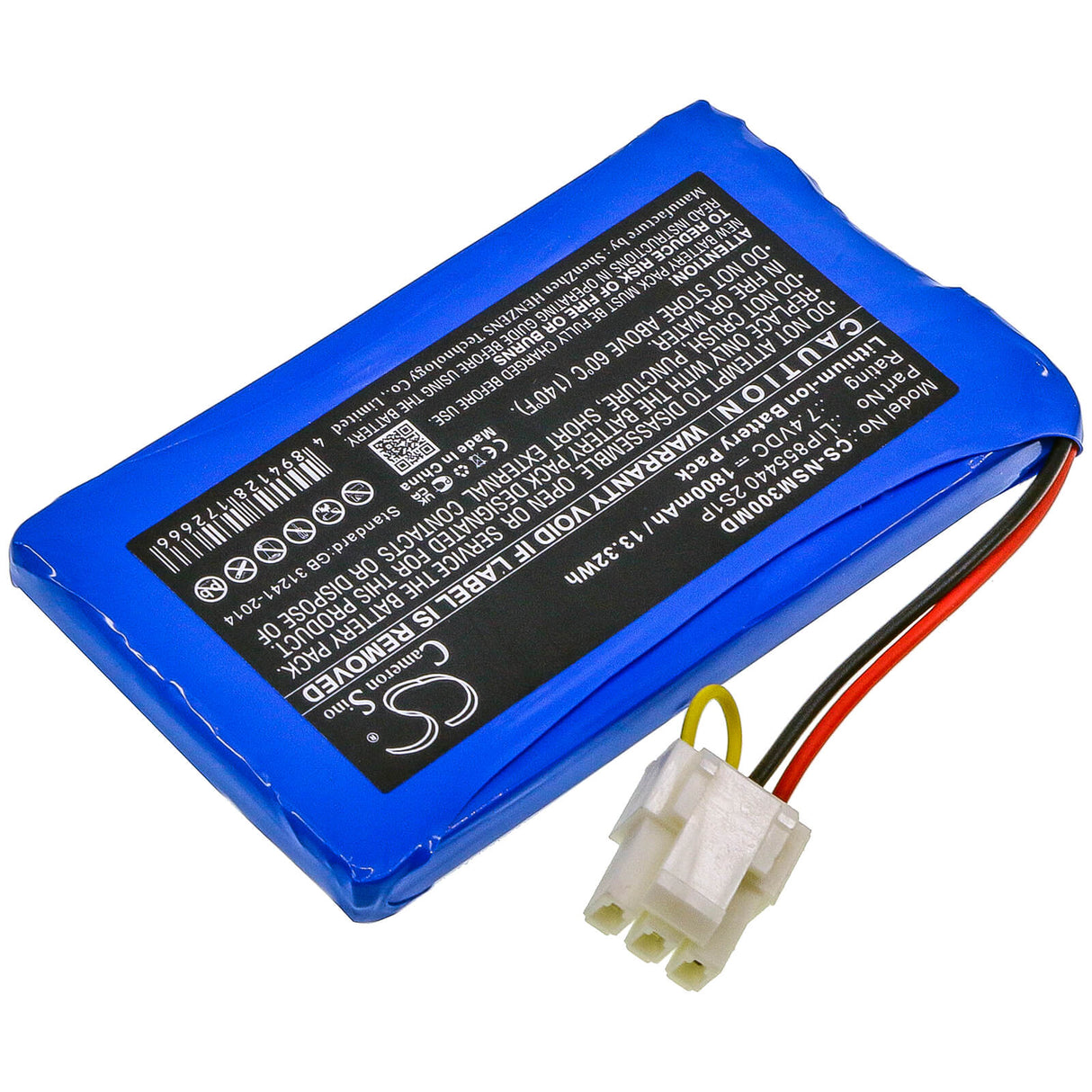 7,4V, Li-ion, 1800mAh, Batterie médicale compatible avec Neusoft, Lip855440 2s1p, Scp-xikang-3001, 13,32Wh Medical Cameron Sino Technology Limited (Medical)