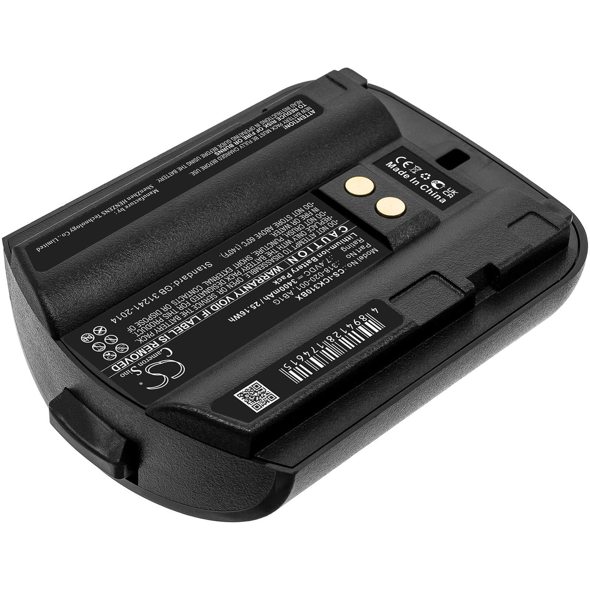 7.4v, 3400mah, Li-ion Barcode Scanner Battery Fit's Intermec, Ck30, Ck31, Ck32, 25.16wh Barcode Scanner Cameron Sino Technology Limited