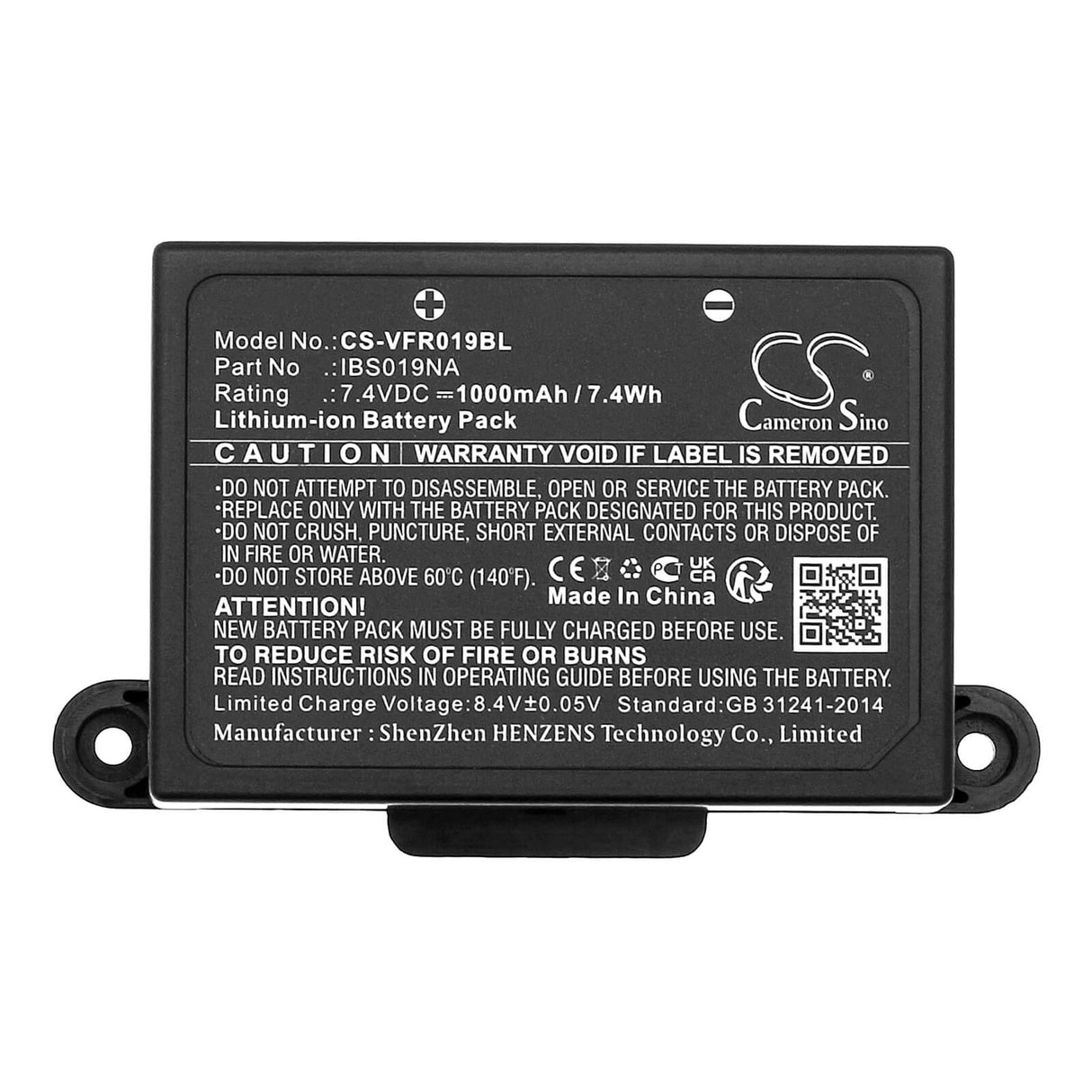 7.4V, Li-ion, 1000mAh, Payment Terminal battery fits Verifone, Ibs019na, Ibs019na, T650c, 7.4Wh Payment Terminal Cameron Sino Technology Limited