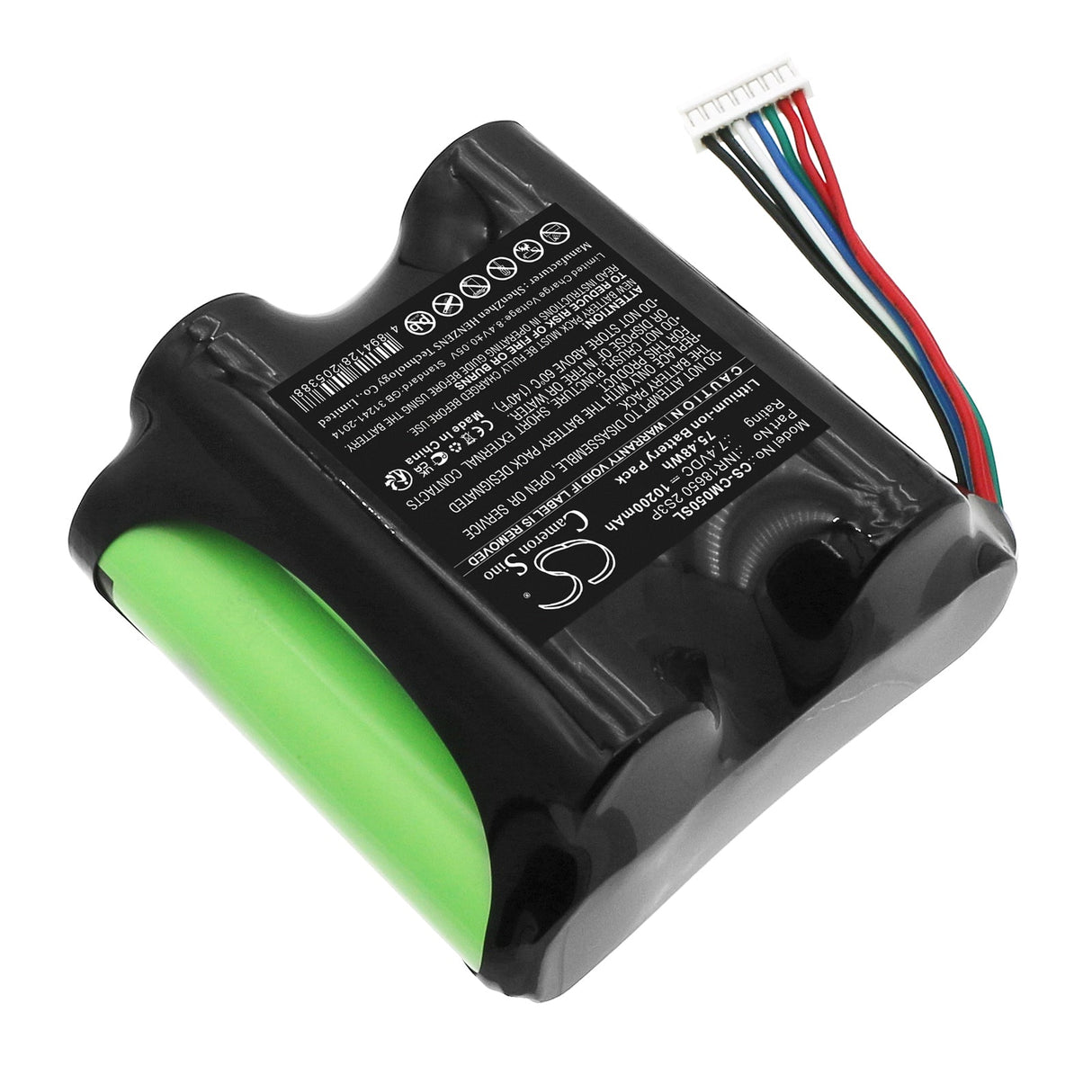 7.4v, Li-ion, 10200mah, pack de batterie personnalisé s'adapte Inr18650 2s3p, 75.48wh Pack de batterie Cameron Sino Technology Limited