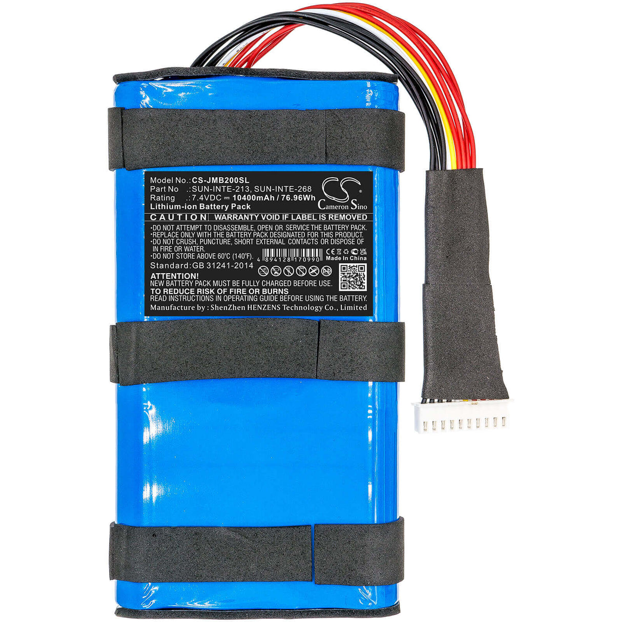 7.4V, Li-ion, 10400mAh, Speaker battery fits Jbl, Boombox 2, 76.96Wh Speaker Cameron Sino Technology Limited